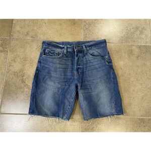 H&M &Denim Men's Sz 30 Regular Fit Cut Off Blue Jean Shorts Medium Wash Jort